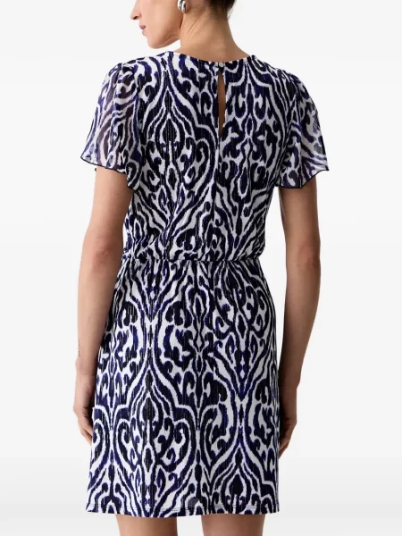 Rochie mini Morgan cu imagine cu imprimeu abstract alb