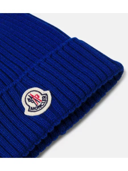 Kepurė Moncler Enfant mėlyna