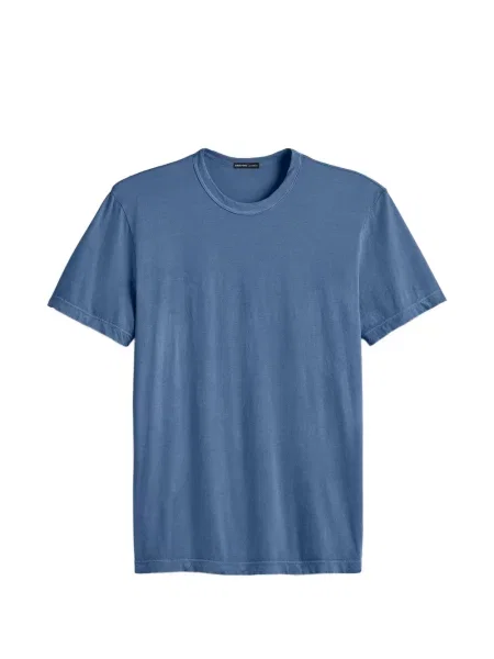 Scurt tricou James Perse cu decolteu rotund albastru