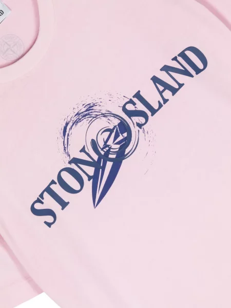 Koszulka dziecięca Stone Island różowa