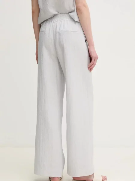 Kalhoty Calvin Klein jednoduché high waist šedá
