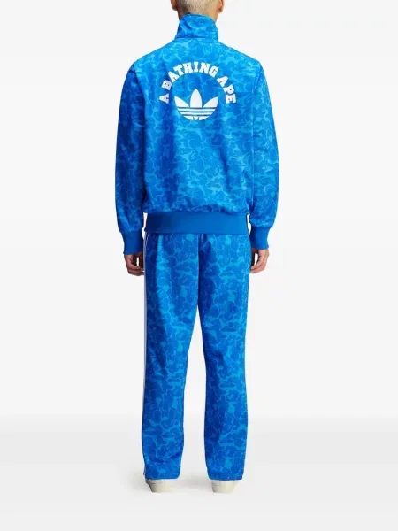 Sneakerși Adidas Predator cu broderie cu dungi din piele de căprioară albastru