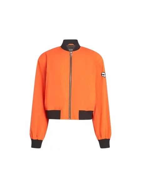 Kurtka bomber Karl Lagerfeld pomarańczowy