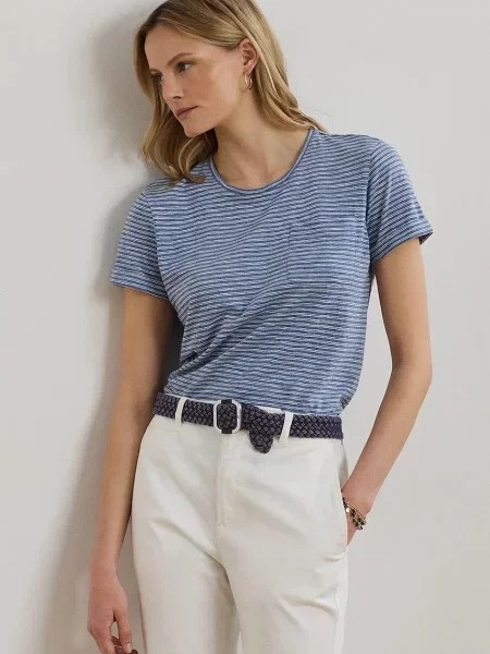 Тениска Lauren Ralph Lauren дамска синьо
