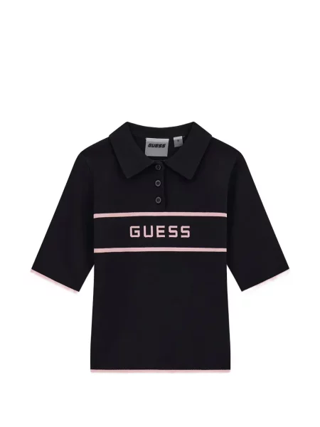 Koszulka polo dziecięca Guess czarna