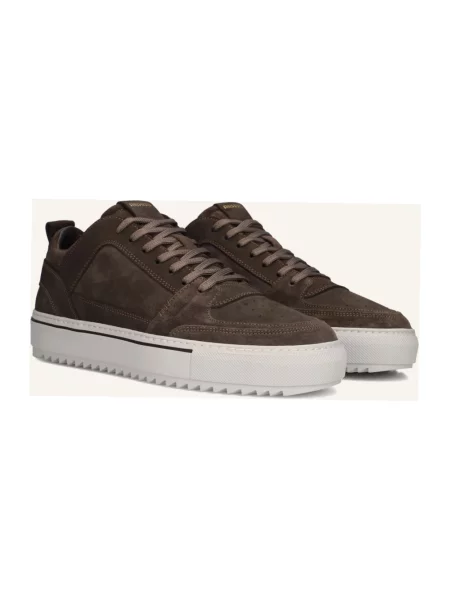 Sneakersy Rehab skórzane brązowe