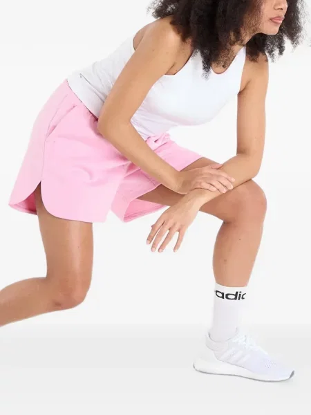 Pantaloni scurți Adidas cu imagine cu cordon roz