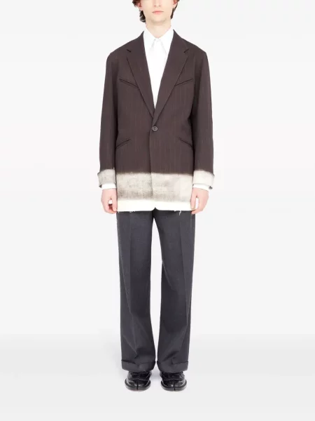 Dryžuotas švarkas Maison Margiela ruda