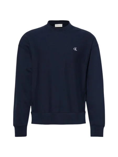 Geacă de blugi Calvin Klein Jeans din material terry albastru