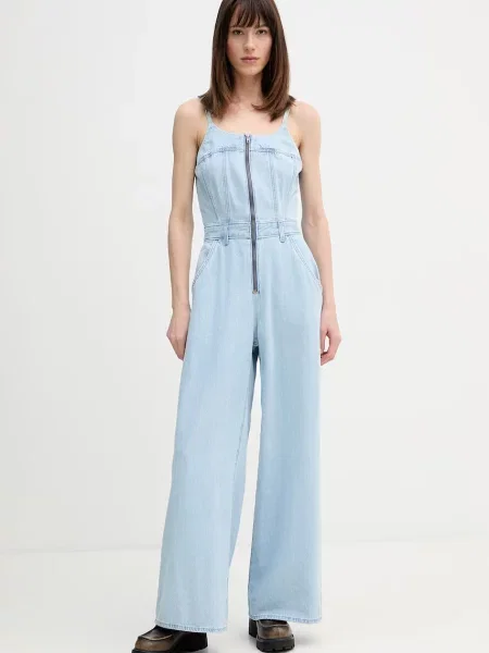 Levi's kombinezon jeansowy BUSTIER niebieski