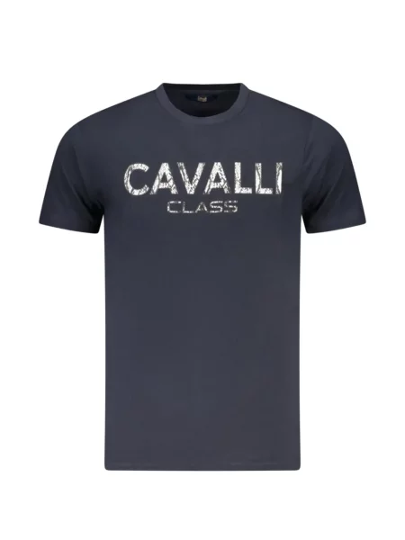 Tricou Cavalli Class cu imagine cu decolteu rotund albastru