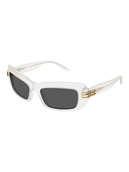 Lniane okulary przeciwsłoneczne Balenciaga białe