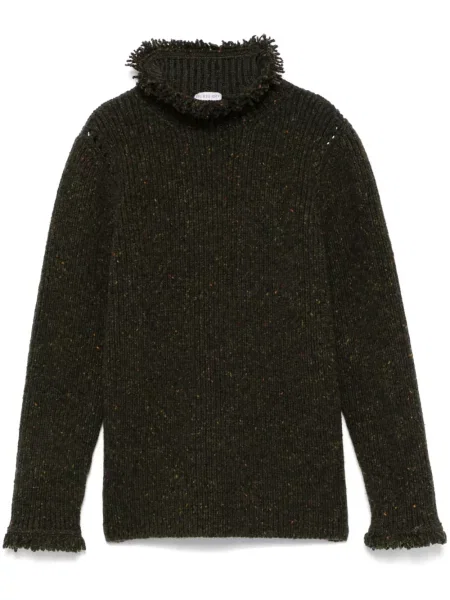 Svetr Burberry s třásněmi zelený