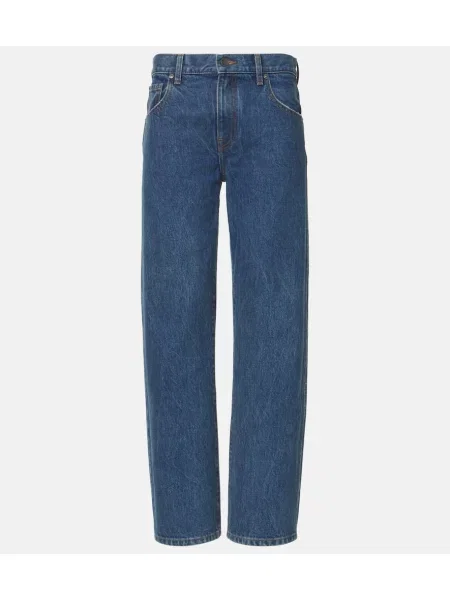 Szerokie jeansy Khaite niebieskie