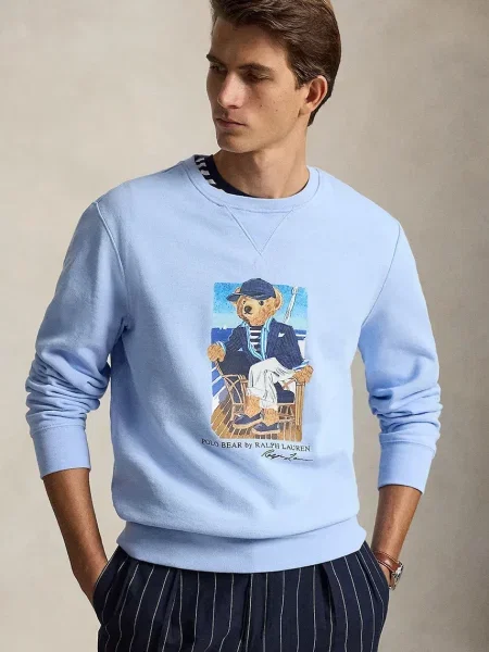 Polo Ralph Lauren hanorac pentru bărbați cu albastru