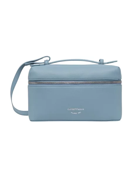 Emporio Armani torebka crossbody skórzana niebieska