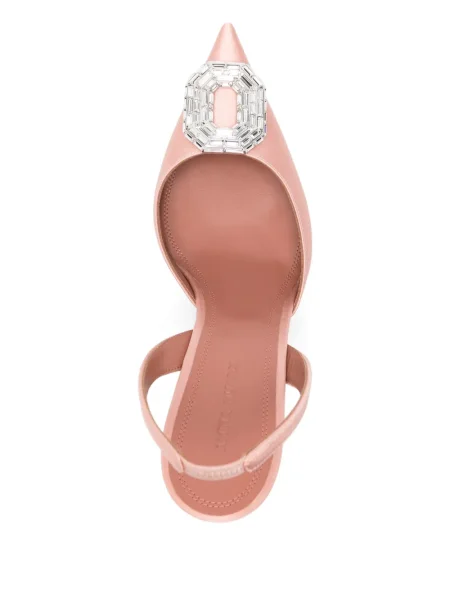 Pantofi cu toc Amina Muaddi slingback roz