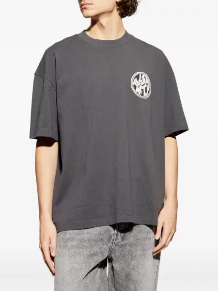Tricou Allsaints cu imagine gri