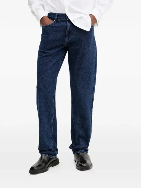 Blugi Karl Lagerfeld Jeans cu autograf albastru