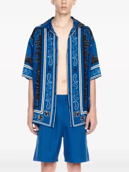 Raštuotos šortai Off-white balta