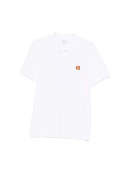 Koszulka polo Maison Kitsune biała