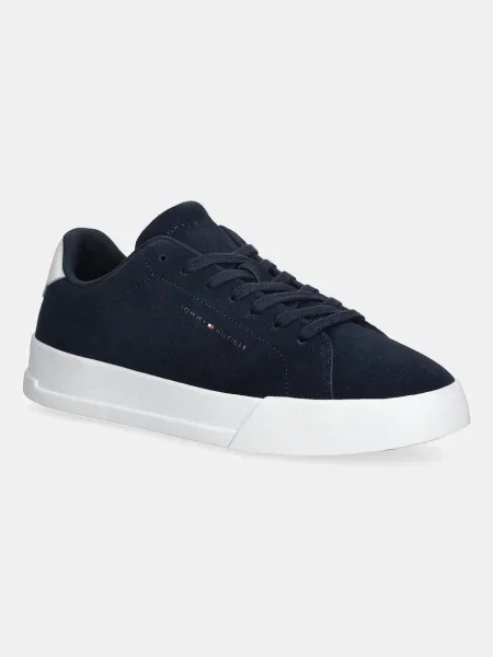 Sportcipők Tommy Hilfiger Th Court Core Suede Sötétkék fehér