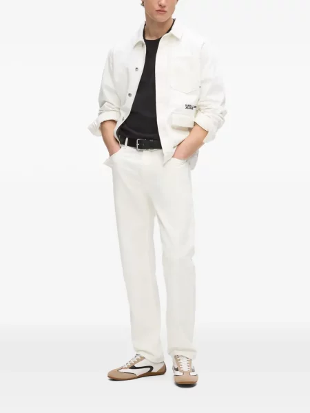 Blugi drepți Karl Lagerfeld Jeans alb