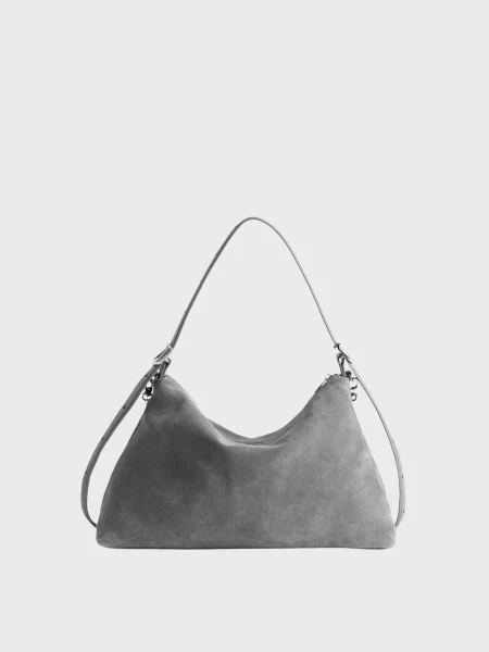 Замшева сумка Zadig&voltaire сіра