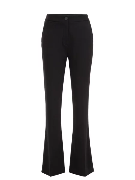 WE Fashion Pantaloni cu dungă negru