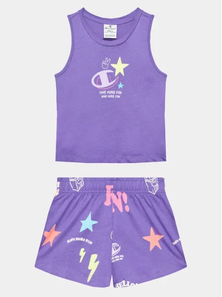 Champion Set tricou și pantaloni scurți violet