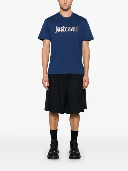 Tricou Just Cavalli cu imagine albastru