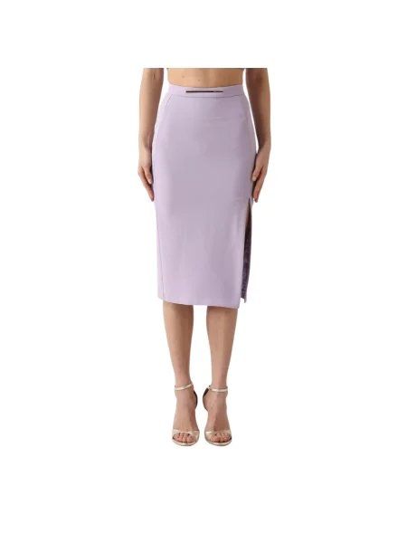 Spódnica midi Elisabetta Franchi fioletowa