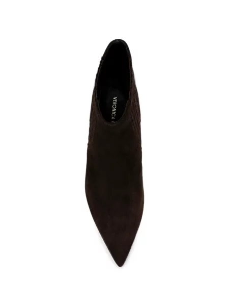 Cizme scurte Veronica Beard din piele de căprioară maro