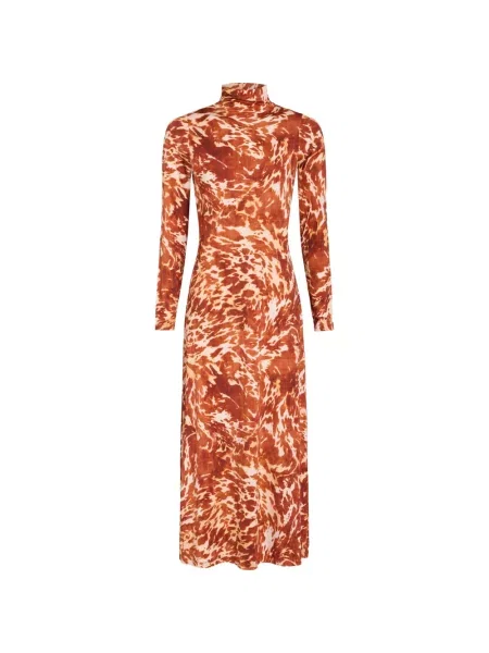 Rochie midi Marie Oliver cu imagine portocaliu