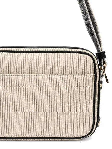 Top Michael Michael Kors din piele cu bretele cu șireturi roz