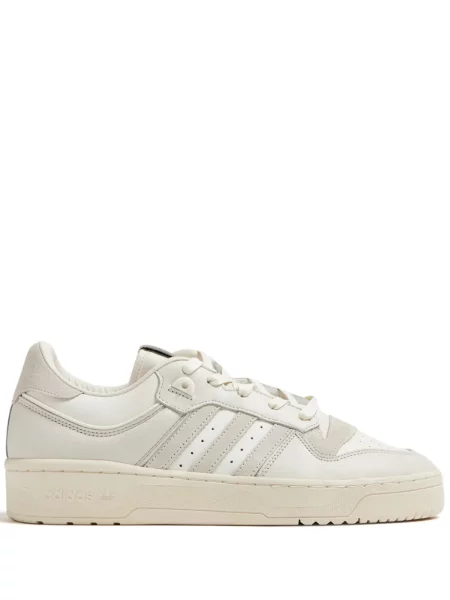 Δερμάτινα sneakers Adidas Ozweego με κορδόνια γκρι