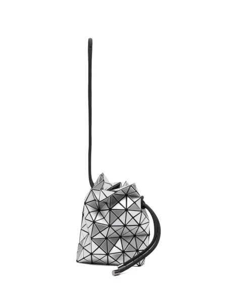 Șnur de strângere geantă Bao Bao Issey Miyake cu imagine cu imprimeu geometric argintiu