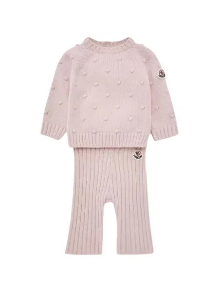 Spodnie dziecięce Moncler Enfant różowe