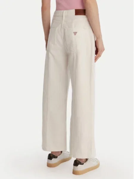 Guess Džinsai Wide Leg balta