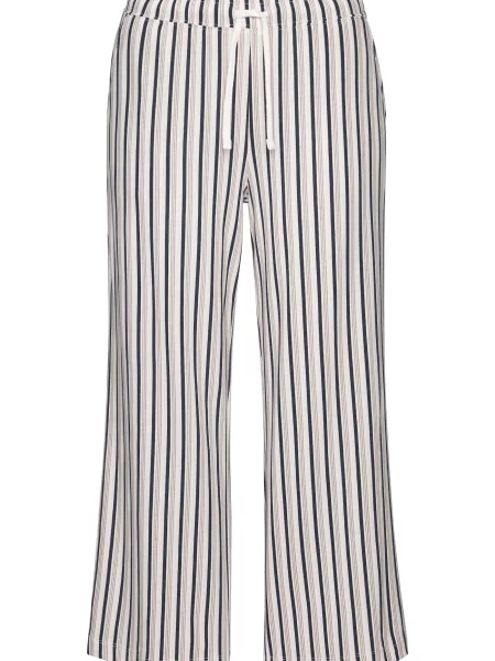 S.Oliver Pantaloni de pijama bej / bleumarin / natural alb