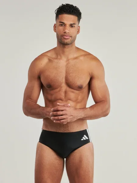 Csíkos fürdőruha Adidas Performance fekete