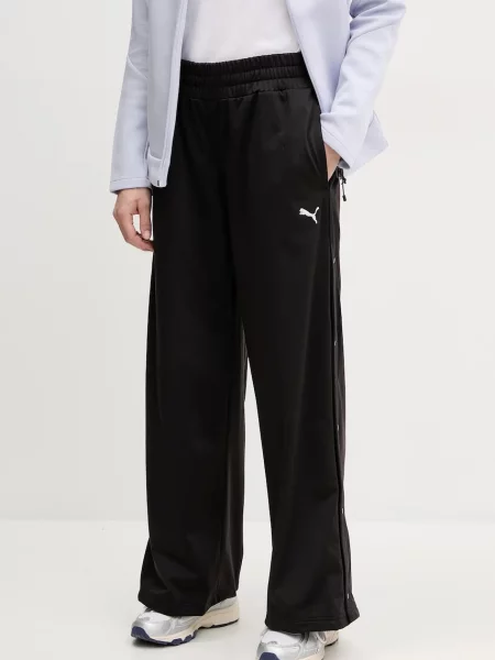 Spodnie WARDROBE ESS z niskim stanem na zatrzaski czarne