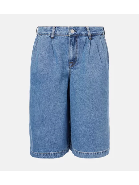 Široke kavbojke Ag Jeans z visokim pasom modra