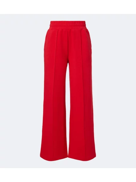 Pantaloni Varley din jerseu roșu