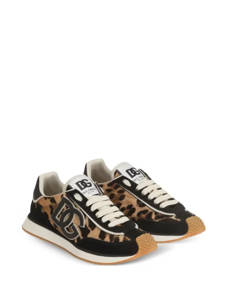Sneakerși Dolce & Gabbana cu imagine cu model leopard negru