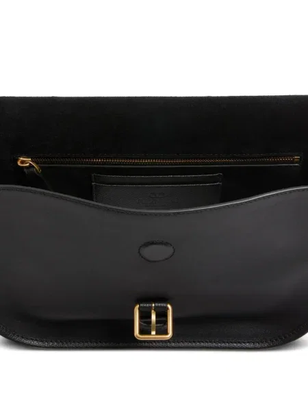Geantă Valentino Garavani din piele negru