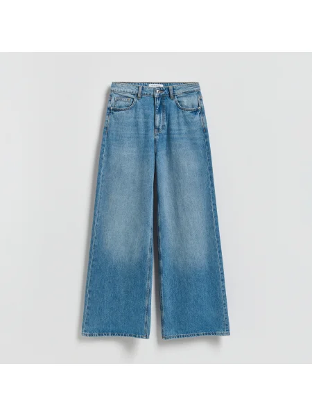 Reserved Wide leg farmer kék
