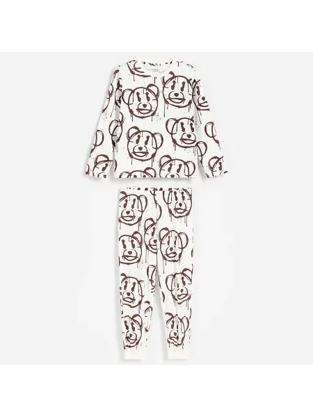 Reserved pyžamo krémová