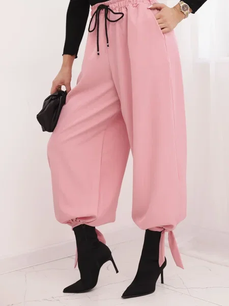 Pantaloni Kesi Włoski cu legături roz