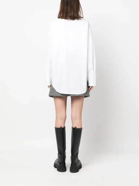 Риза Msgm бродирана бяло